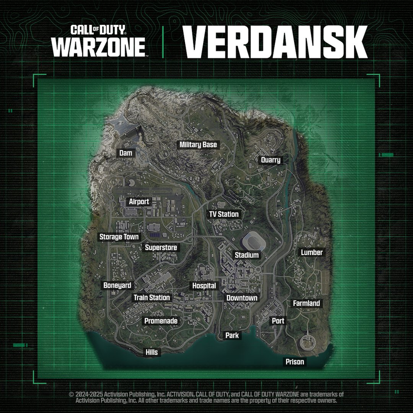 Aktualisierte taktische Karte von Danzig