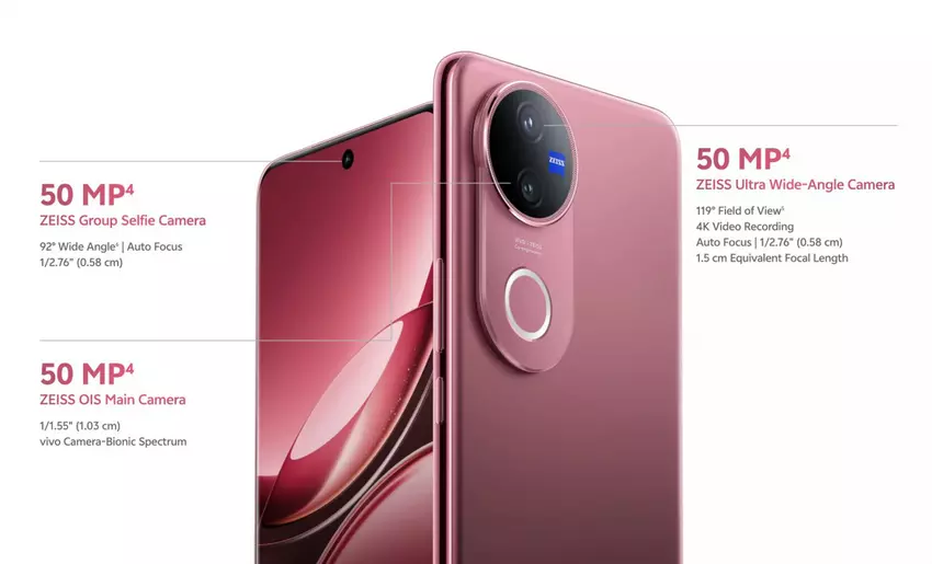Vivo V50 Kamera Spezifikationen