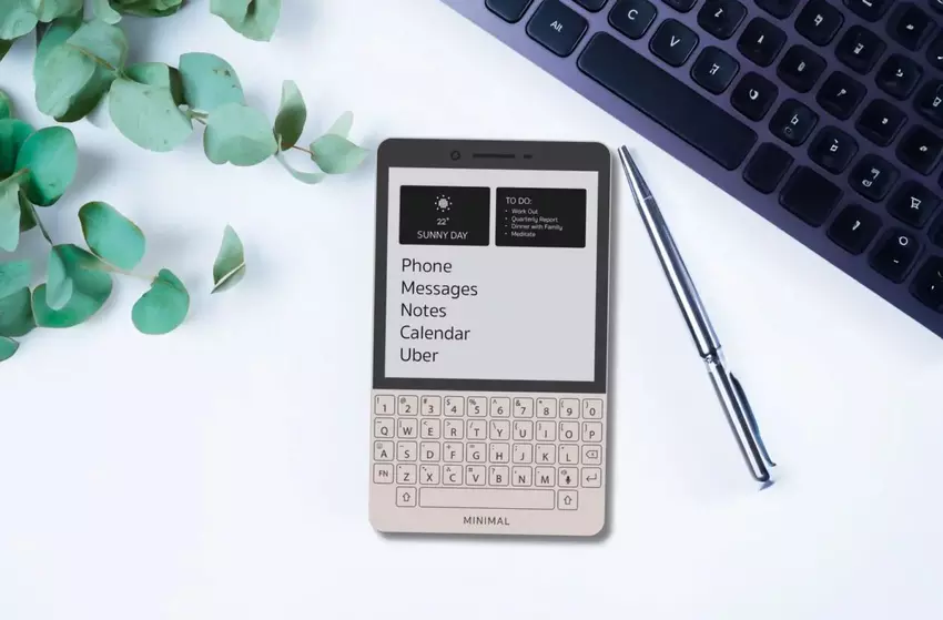 Minimal Phone, ein Anti-Smartphone mit E-Ink-Bildschirm und QWERTY-Tastatur gegen die Sucht nach Gadgets, wurde vorgestellt