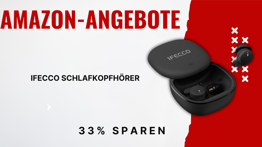 IFECCO Schlafkopfhörer mit 33% Preisnachlass – Ultraleichte In-Ear-Lösung für entspannte Nächte!