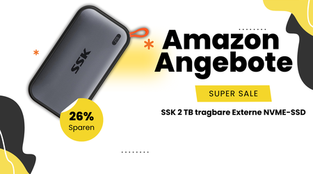 SSK 2 TB tragbare Externe NVME-SSD – Ultraschneller Speicher mit 42€ Ersparnis!