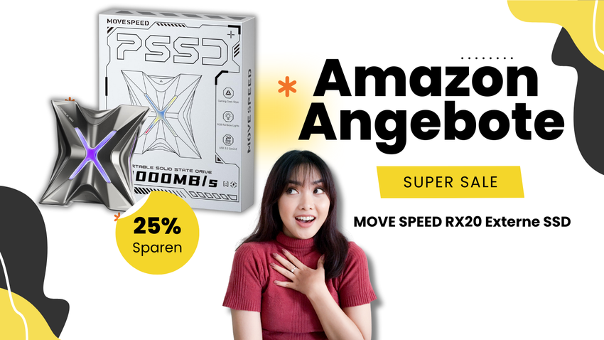 MOVE SPEED RX20 Externe SSD 2TB – 38€ Ersparnis bei 25% Preisreduzierung!