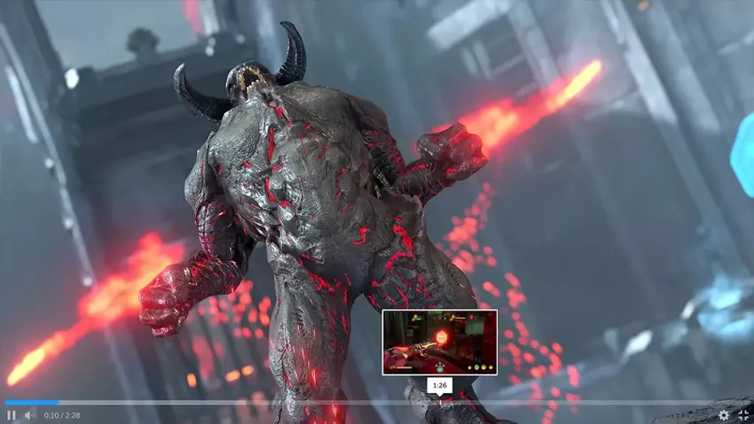 Geändertes Interface des Trailer-Players in Steam