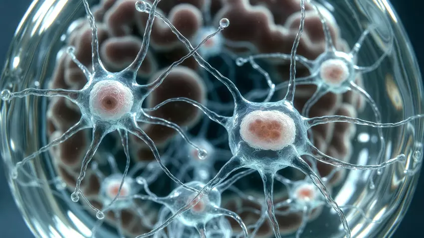 Neuronen im glasartigen Zustand. Illustratives Bild.