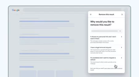 Google ermöglicht es Nutzern, persönliche Informationen schneller aus den Suchergebnissen zu entfernen