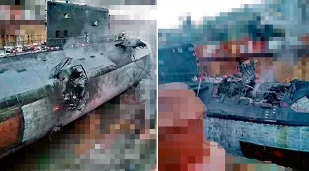 Fotos von Russlands 300-Millionen-Dollar-U-Boot "Rostow am Don" zeigen katastrophale Schäden an dem U-Boot