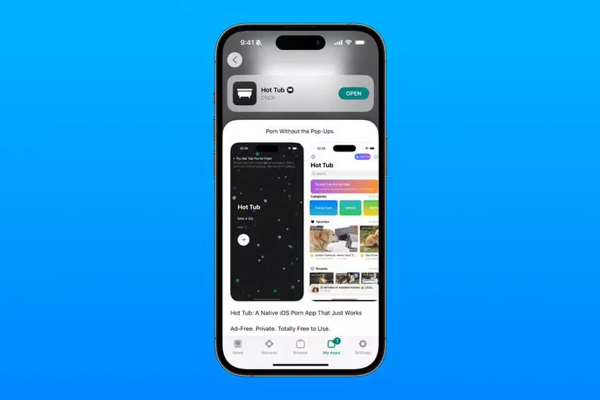 Hot Tub-App im AltStore PAL-Store