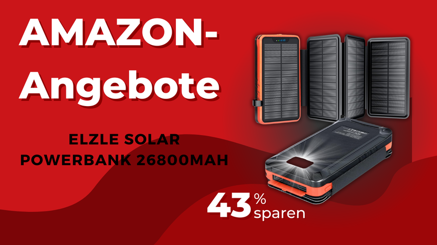 elzle Solar Powerbank 26800mAh – Jetzt 43% günstiger!