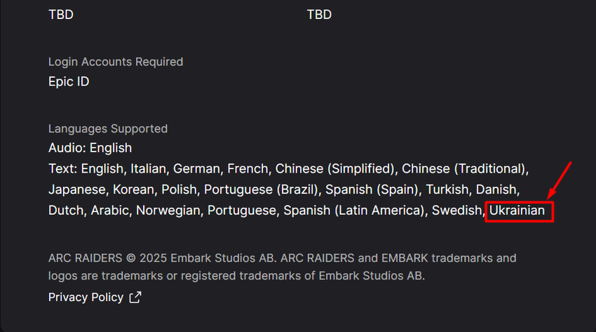 Erwähnung der ukrainischen Sprache. Illustration: EGS