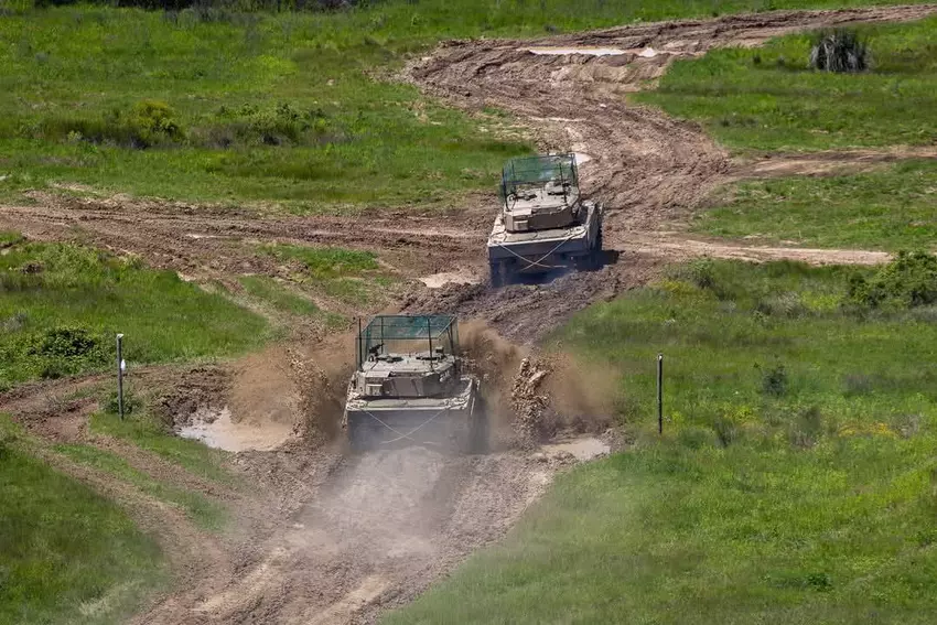Slowakische Leopard 2A4-Panzer mit Anti-Drohnen-Grills
