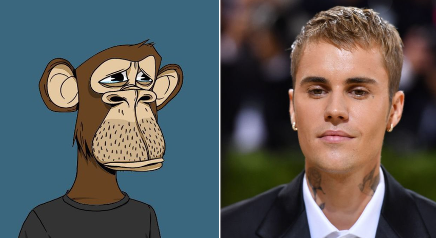 Justin Biebers $1,31 Mio. NFT aus der Bored Ape Yacht Club-Kollektion ist innerhalb von eineinhalb Jahren um das 24-fache auf weniger als $55.000 gefallen