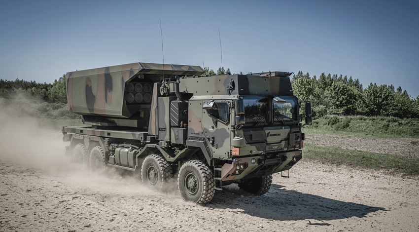 Lockheed Martin und Rheimetall stellten GMARS vor, ein HIMARS-Analogon, das JASSM-Marschflugkörper abschießen kann