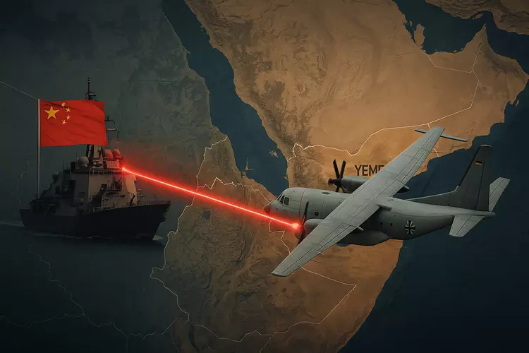 Ein chinesisches Schiff hat ein Bundeswehrflugzeug ...