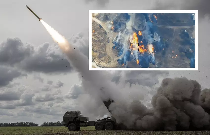 HIMARS zerstörte ein russisches Depot mit Munition und AT-16 Scallion Panzerabwehrraketen für Ka-52 Kampfhubschrauber
