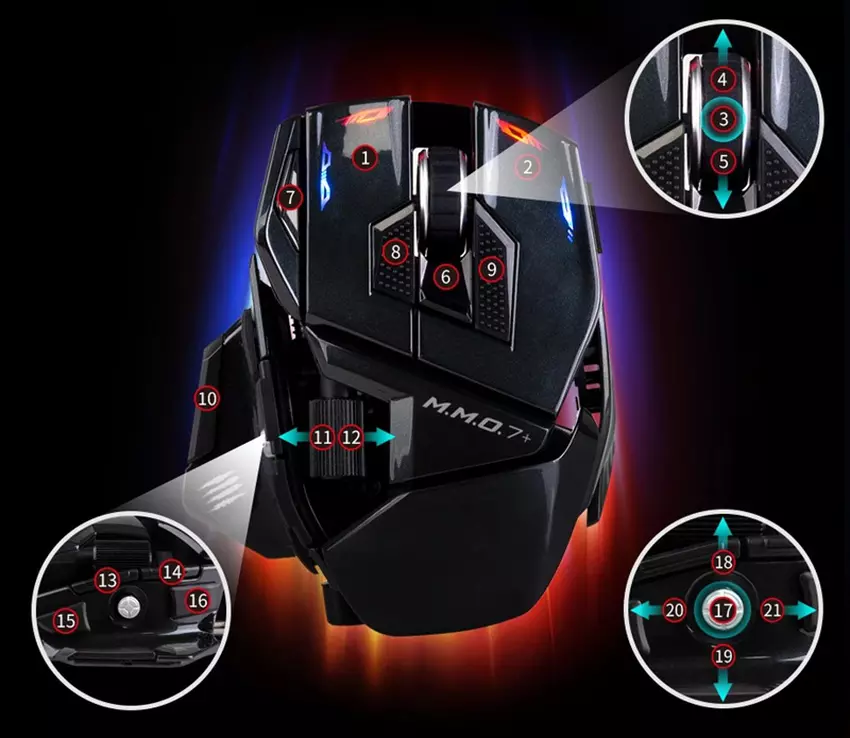 Mad Catz MMO 7+ Gaming-Maus