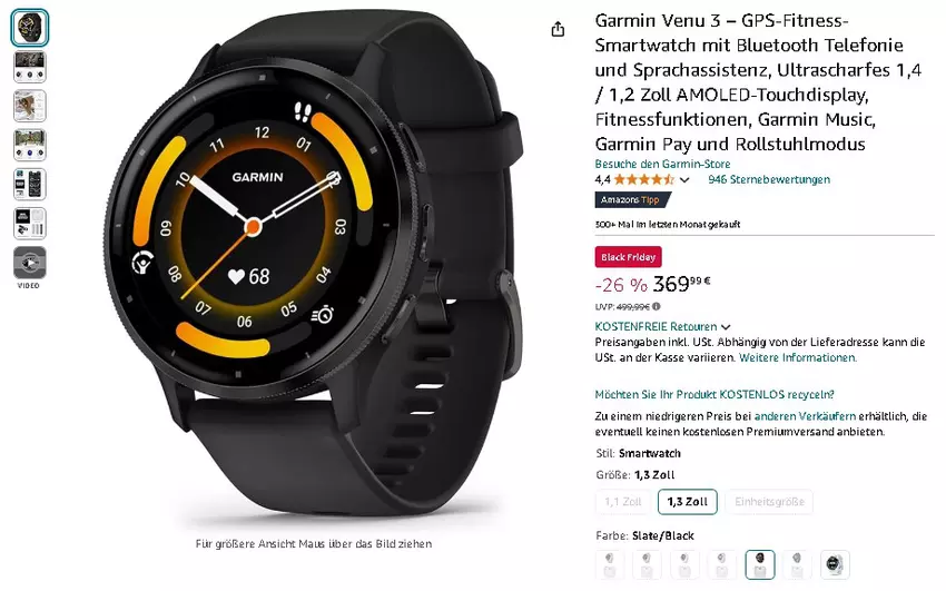 Garmin Venu 3 Premium-Smartwatch