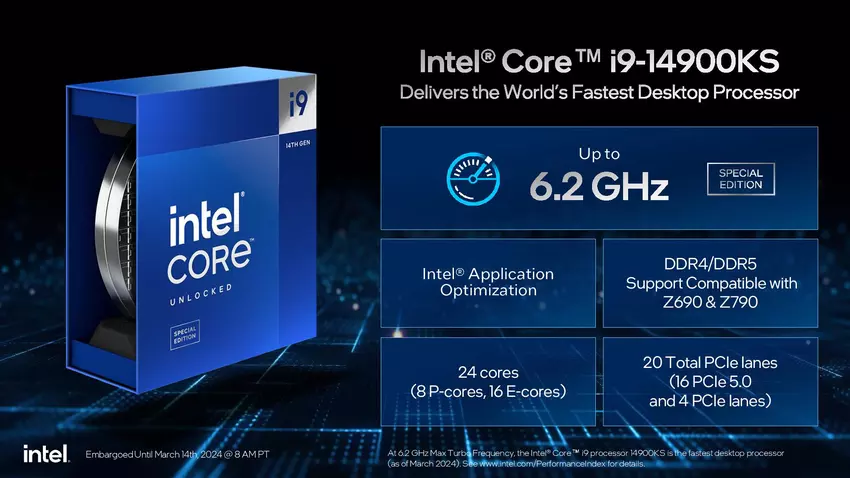 Das Rennen um Megahertz geht weiter: Intel Core i9-14900KS erreicht 6,2 GHz aus dem Stand