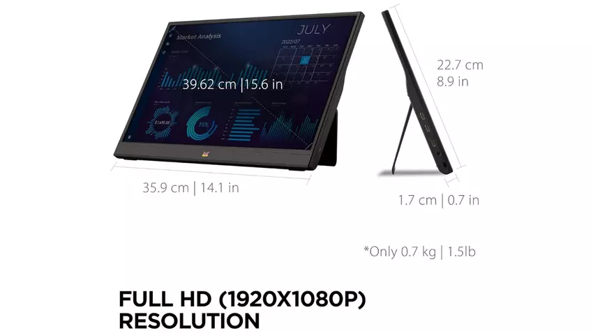 ViewSonic VA1655 Dual-Screen-Laptop-Setup