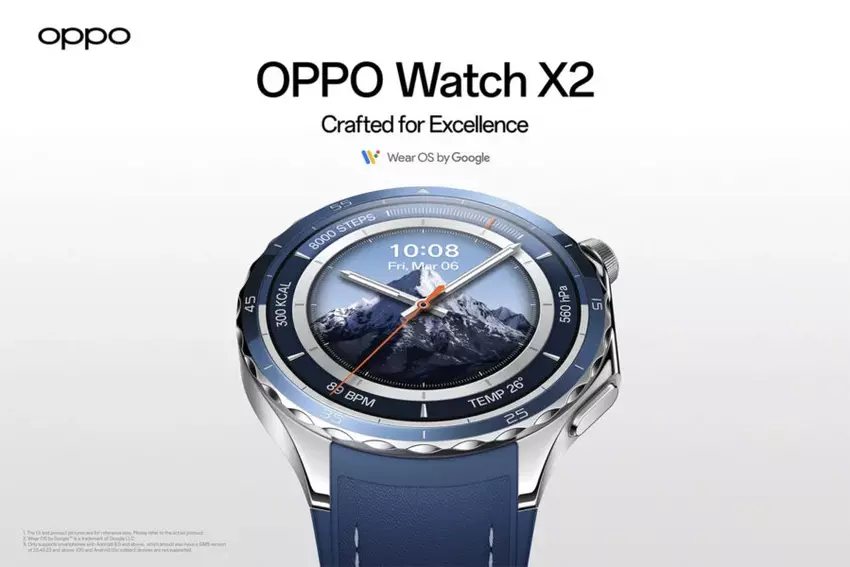 Oppo Watch X2 debütiert international mit erstklassigem Display und Sportfunktionen