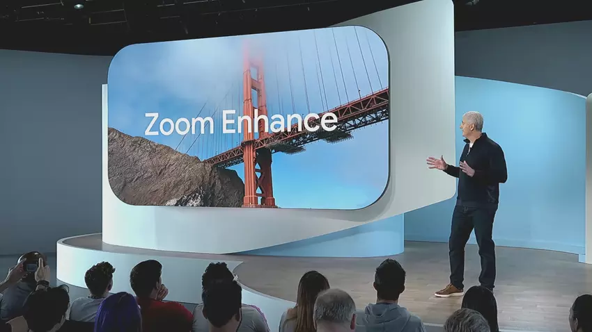 Pixel Zoom Enhance-Funktion ist online gezeigt, um auf Pixel-Smartphones funktionieren