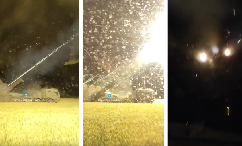 Zum ersten Mal demonstrierten die Streitkräfte der Ukraine auf Video die Arbeit des MLRS "Bureviy" am Tatra-Chassis