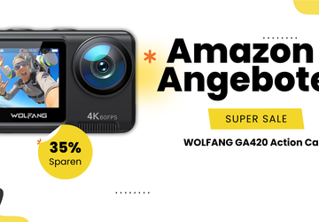 WOLFANG GA420 Action Cam: Wasserdichte 4K ...