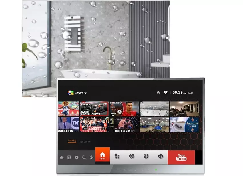 elecsung 22-zoll Smart Badspiegel mit TV