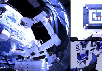 Gitai: Roboter im Weltraum installiert Panel ...