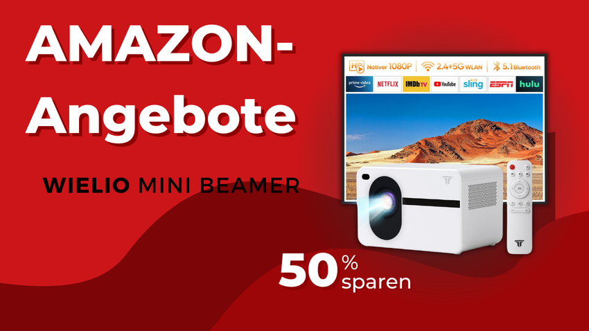 Wielio Mini Beamer Full HD Projektor – Jetzt 130€ Rabatt!