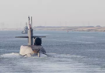 Ein atomgetriebenes US-U-Boot der Ohio-Klasse mit ...