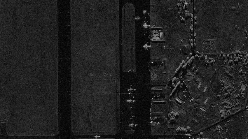 Luftfeld in der Region Irkutsk