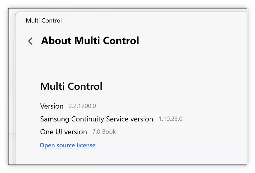 Unterstützung für One UI 7.0 in der Multi Control-Anwendung