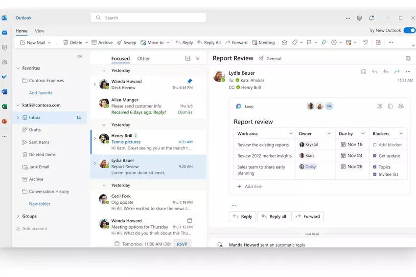 Microsoft hat eine neue Version von Outlook mit einem überarbeiteten Aussehen und mehreren neuen Funktionen auf den Markt gebracht