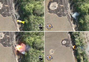 Eine ukrainische Drohne hat auf spektakuläre ...