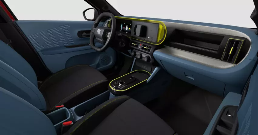 Kein zentrales Display und manuelle Fenster am Heck: Ein Bild des Innenraums des Fiat Grande Panda in der Basisversion ist aufgetaucht