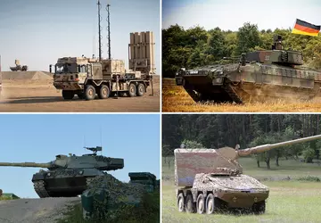 30 aufgerüstete Leopard 1A5-Panzer, 4 IRIS-T, ...