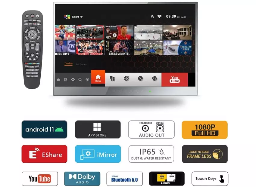 elecsung 22-zoll Spiegelfernsehen Bad