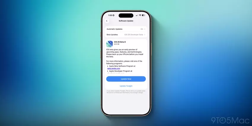 iOS 26 Entwickler-Beta 8 ist draußen - wahrscheinlich die letzte vor der offiziellen Veröffentlichung