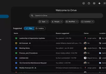 Google Drive hat einen dunklen Modus: ...