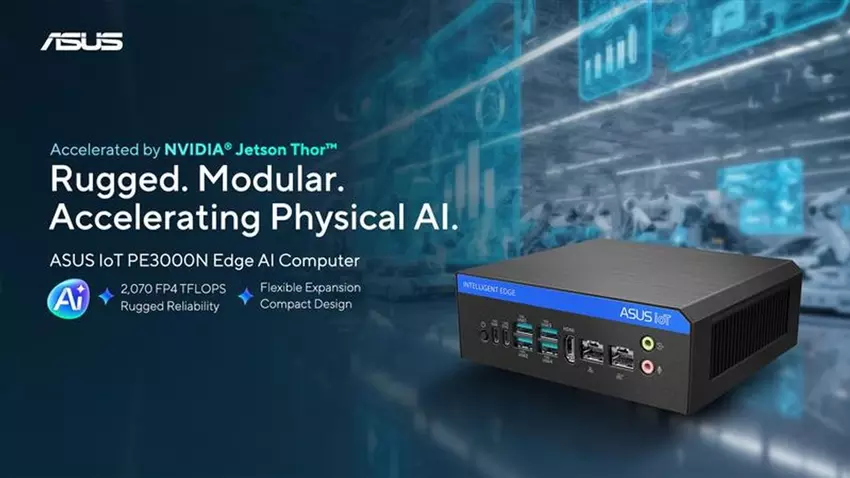 ASUS IoT hat die kompakte Edge-AI-Plattform PE3000N mit NVIDIA Jetson Thor eingeführt