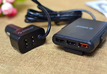 Orico-Autoladegerät mit Extender, fünf USB-Anschlüssen und ...