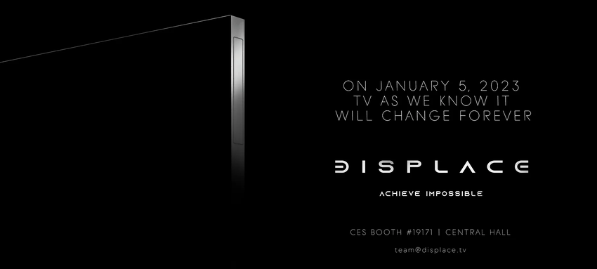 Displace TV ist ein kabelloser 55-Zoll-Fernseher, der einen Monat lang ohne Aufladen laufen kann