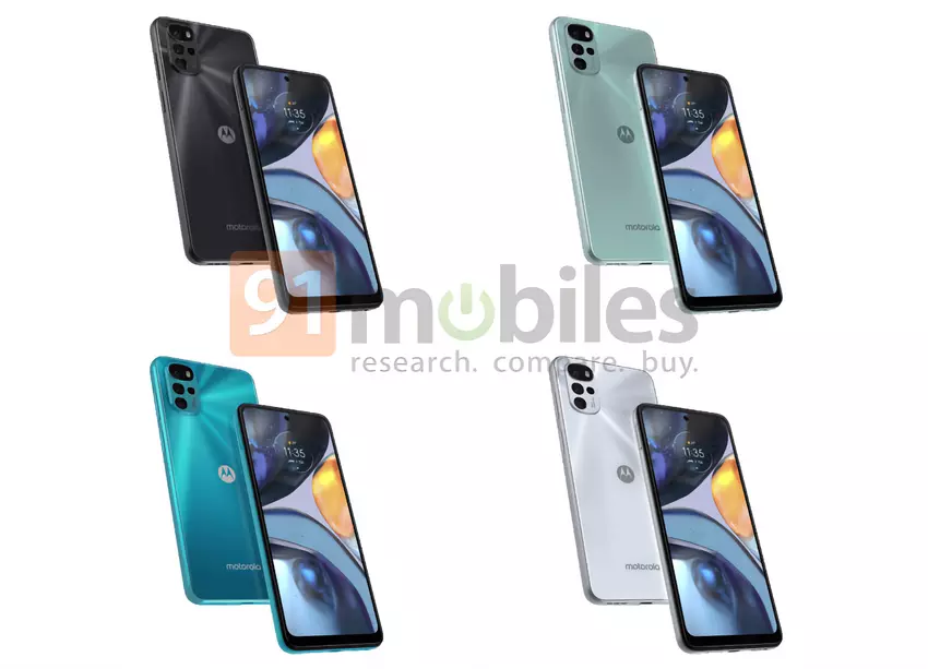 90-Hz-Bildschirm, MediaTek Helio G37-Chip und Triple-Kamera: Ein Insider enthüllte das Aussehen und die Eigenschaften des Moto G22