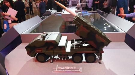Für Science-Fiction-Schlachten: Der koreanische Hanwha zeigt ein unbemanntes MLRS
