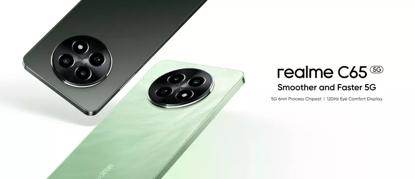 Realme C65 5G: 120Hz Display, MediaTek Dimensity 6300 Chip und 5000mAh Akku für $119