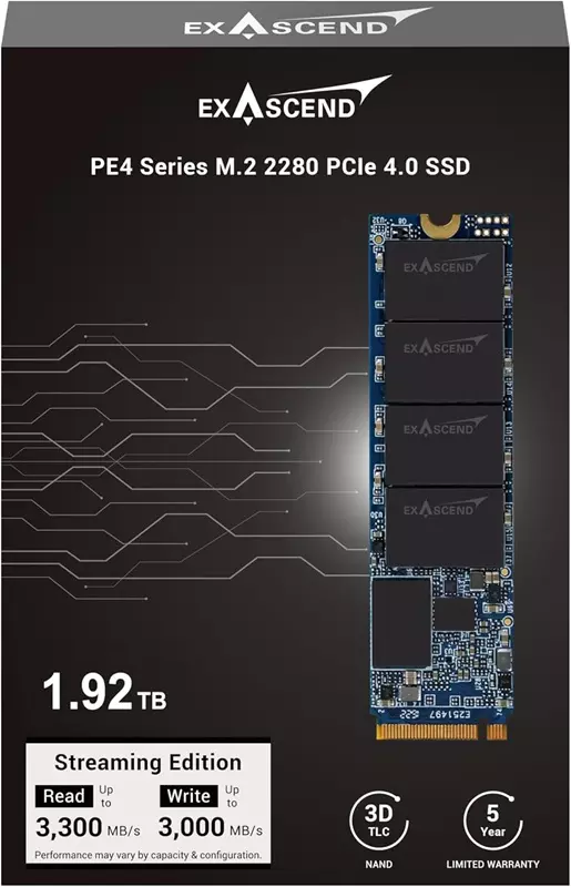 Exascend PE4 16TB SSD im M.2-Format