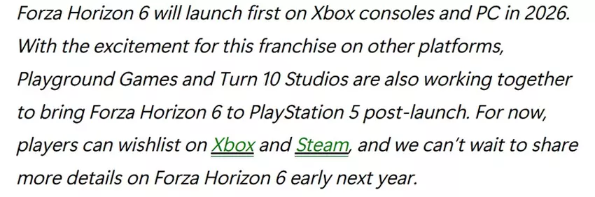 Die lang erwartete Ankündigung von Forza Horizon 6