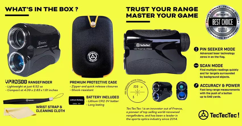 TecTecTec VPRO500 beste entfernungsmesser für golf