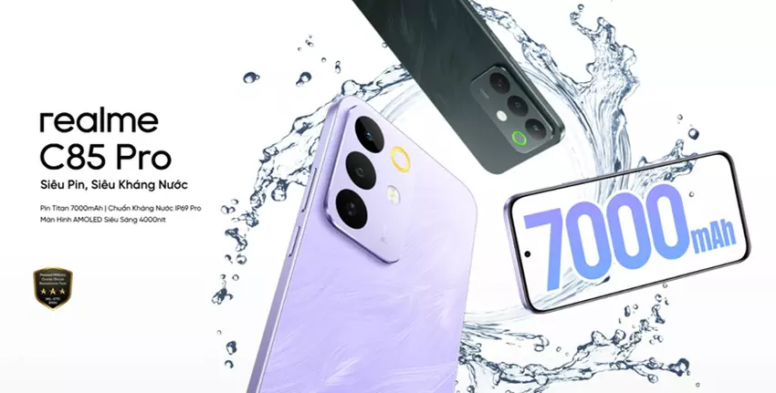 Realme C85 Pro mit Front- und Rückansicht