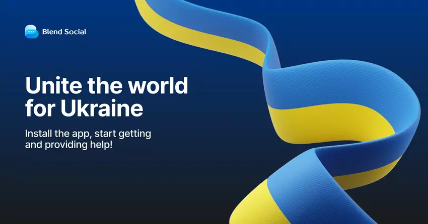 Blend Social: eine Anwendung, über die Menschen während des Krieges Hilfe erhalten oder leisten können